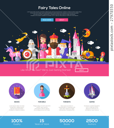 Fairy tales website header banner with webdesign 27978550