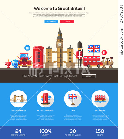 Traveling to Great Britain website header banner 27978639