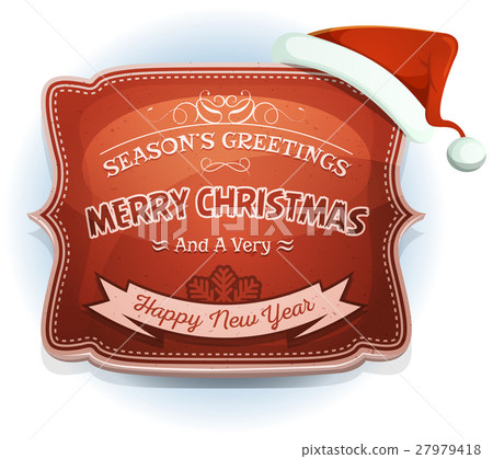 Happy New Year And Season's Greetings Badge 27979418