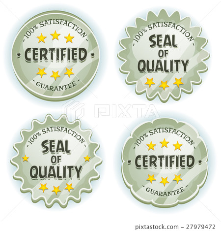 Cartoon Silver Premium Quality Seals Cartoon Silver Premium Quality Seals 27979472