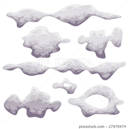 Cartoon Smoke, Fog And Clouds Set Cartoon Smoke, Fog And Clouds Set 27979474