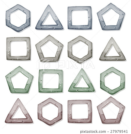 Stone Squares, Triangles And Other Shapes Set 27979541