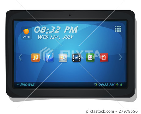 Digital Tablet PC With OS Icons 27979550