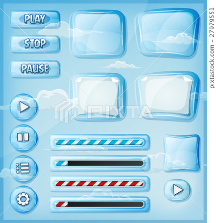Glass Transparent Icons Set For Ui Game Glass Transparent Icons Set For Ui Game 27979551
