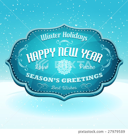 Happy New Year And Season's Greetings Banner Happy New Year And Season's Greetings Banner 27979589