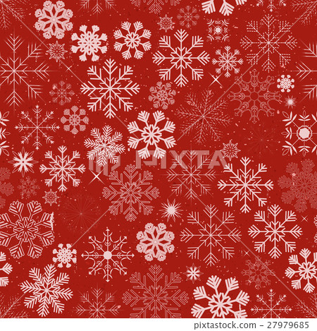 Seamless Christmas Snowflakes Background - Stock Illustration [27979685 ...