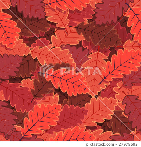 Seamless Winter Oak Tree Leaves Wallpaper 27979692