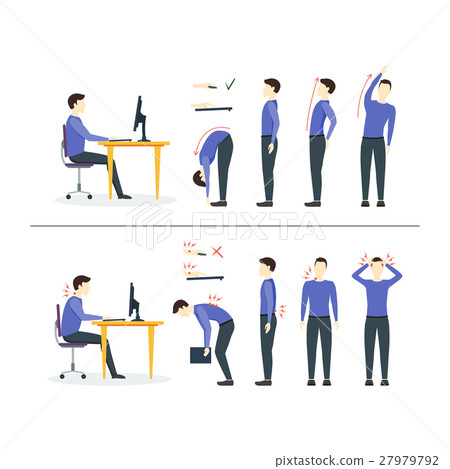 Office Syndrome. Vector 27979792