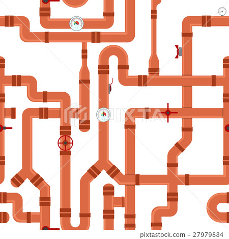 Pipe Connector and Valve Background Pattern 27979884
