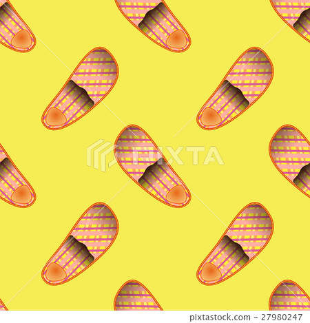 Home Soft Orange Slippers Seamless Pattern 27980247