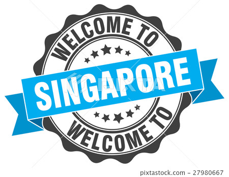 Singapore round ribbon seal 27980667