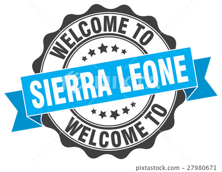Sierra Leone round ribbon seal 27980671