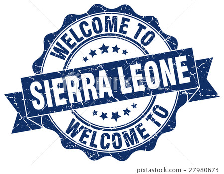 Sierra Leone round ribbon seal 27980673