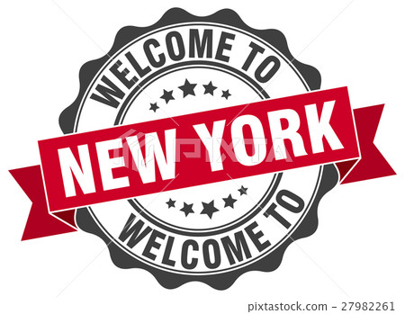 New York round ribbon seal 27982261