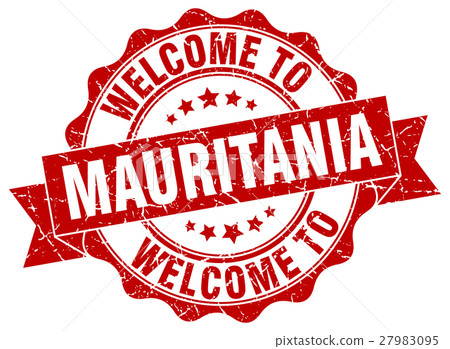 Mauritania round ribbon seal 27983095