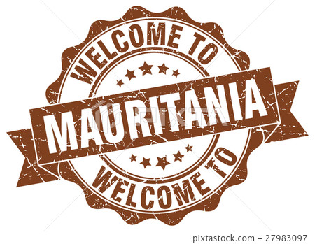 Mauritania round ribbon seal 27983097