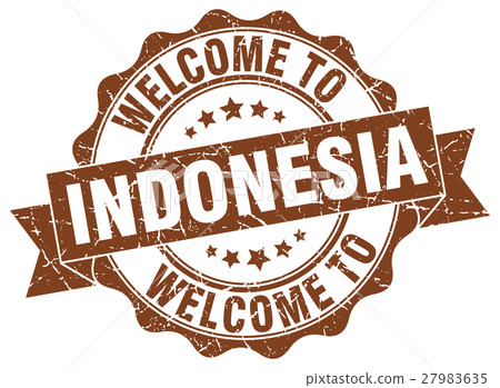 Indonesia round ribbon seal Indonesia round ribbon seal 27983635