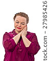 Woman retirement age showing different emotions on 27985426