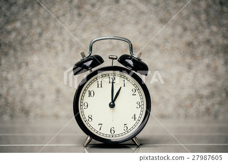 retro vintage clock at 1 o'clock 27987605
