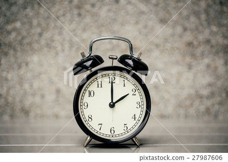 retro vintage clock at 2 o'clock 27987606
