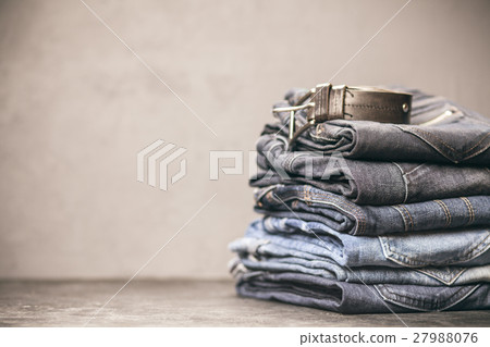 Pile of jeans 27988076
