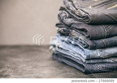 Pile of jeans Pile of jeans 27988089