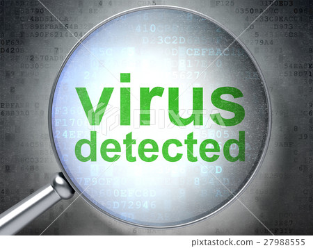Security concept: Virus Detected with optical 27988555