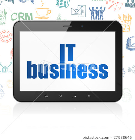Business concept: Tablet Computer with IT Business 27988646