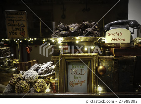 Christmas showcase with sweets Christmas showcase with sweets 27989892