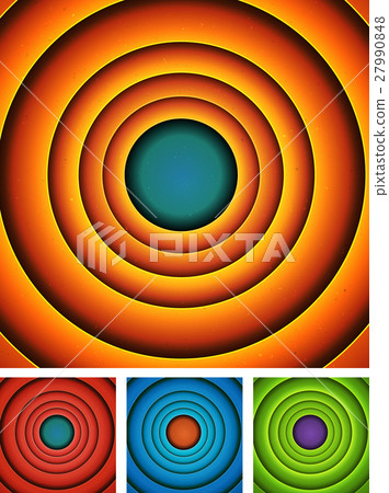 Abstract Cartoon Circles Background Set-插圖素材 [27990848] - PIXTA圖庫