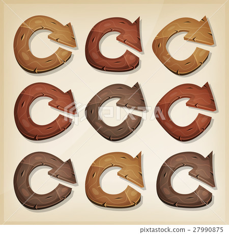 Wooden Refresh Arrows Icons For Ui Game Wooden Refresh Arrows Icons For Ui Game 27990875