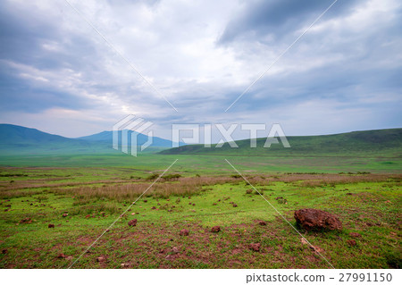 Landscape in Tanzania, depression near Ngorongoro Landscape in Tanzania, depression near Ngorongoro 27991150