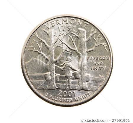 coin in a quarter of the US dollar 27991901