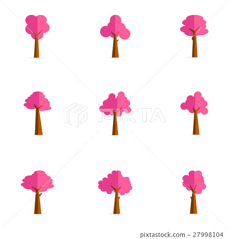 Vector art of tree set 27998104