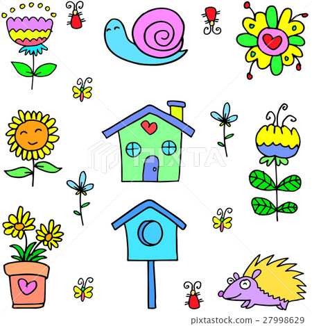 Vector art of spring set doodles 27998629