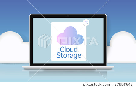 Cloud Computing Storage Icon Concept - Stock Illustration [27998642 ...