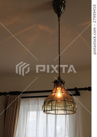Glass shade hanging light, interior light 27999458