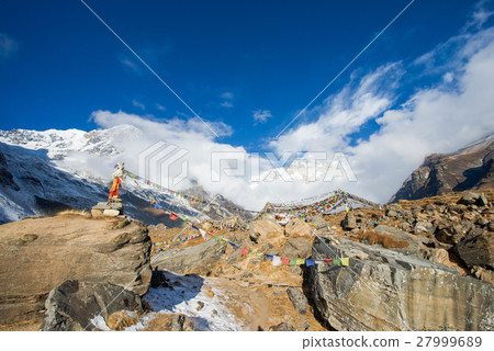 beautiful view on top of Annapurna Base Camp beautiful view on top of Annapurna Base Camp 27999689