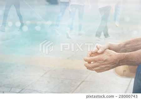 abstract old man hand, pastel and blur abstract old man hand, pastel and blur 28000743