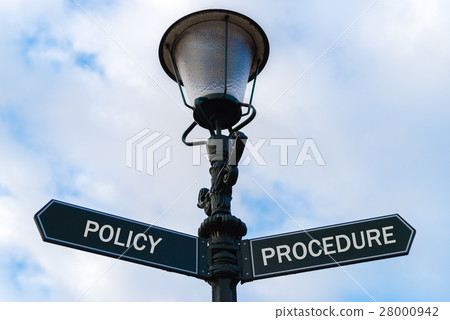 Policy versus Procedure directional signs Policy versus Procedure directional signs 28000942