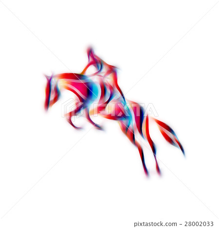Horse race. Equestrian sport. Silhouette of racing Horse race. Equestrian sport. Silhouette of racing 28002033