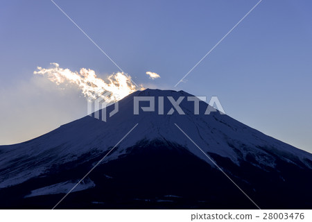 Mt. Fuji during the cold winter season 28003476