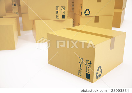 Warehouse or delivery concept background. Heap of 28003884