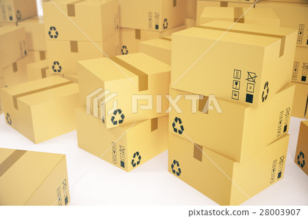 Warehouse or delivery concept background. Heap of 28003907