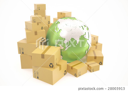 Cardboard box shipping and worldwide delivery 28003913