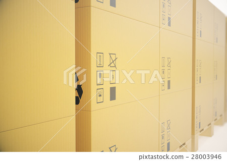 Stack of cardboard delivery boxes or parcels Stack of cardboard delivery boxes or parcels 28003946