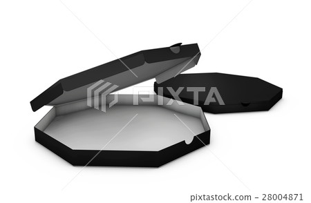 3d Illustration of Pizza box, isolated on white. 28004871