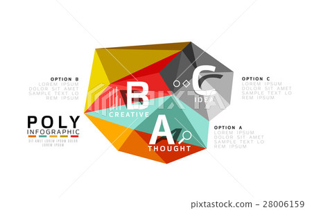 Moden low poly infographics template Moden low poly infographics template 28006159
