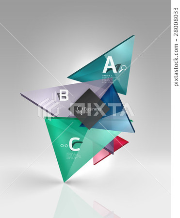 Vector 3d triangle abstract background - Stock Illustration [28008033 ...
