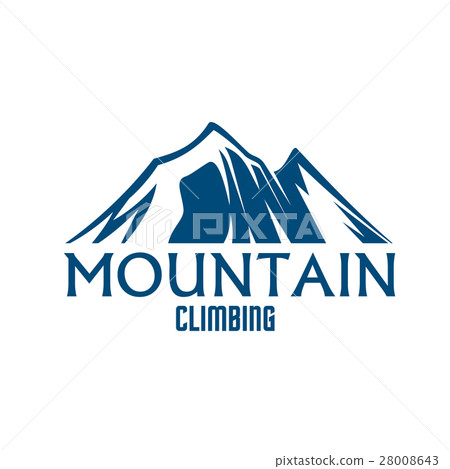 Mountain climbing sport vector isolated icon 28008643